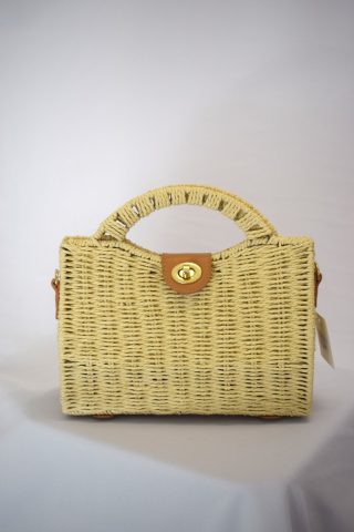 Ψάθινο τσαντάκι με χερούλια