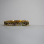 Ατσάλινο βραχιόλι με χρωματιστά ζιργκόν