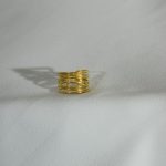 Χρυσό ατσάλινο ρυθμιζόμενο δαχτυλίδι