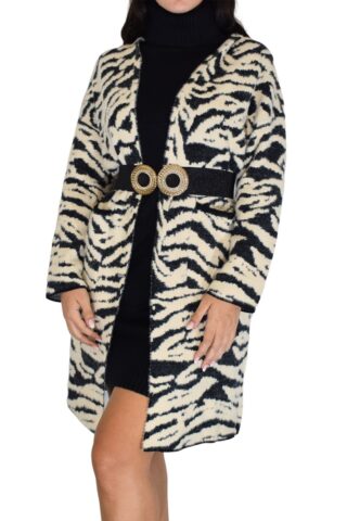 Μακριά ανοιχτή πλεκτή ζακέτα - Image 3