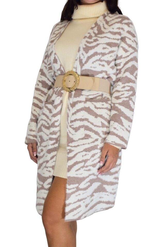 Μακριά ανοιχτή πλεκτή ζακέτα -0003 Μακριά ανοιχτή πλεκτή ζακέτα