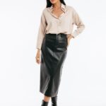 Πουκάμισο σατέν μπεζ