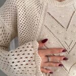 Πλεκτή μπλούζα με σχέδιο