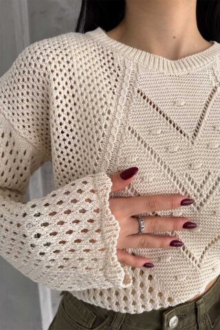 Πλεκτή μπλούζα με σχέδιο