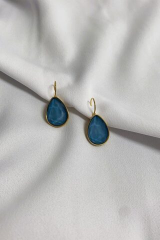 Ατσάλινα γυναικεία σκουλαρίκια σε χρυσό