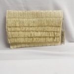 Ψάθινη τσάντα φάκελος με κρόσσια