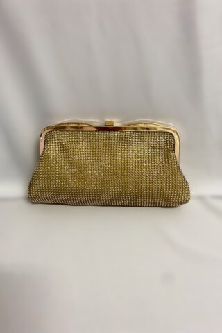 Βραδινό τσαντάκι δίχωρο χρυσό