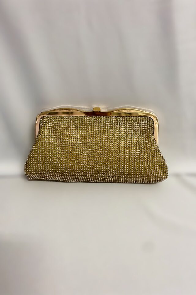 Βραδινό τσαντάκι δίχωρο χρυσό-6048 Βραδινό τσαντάκι δίχωρο χρυσό