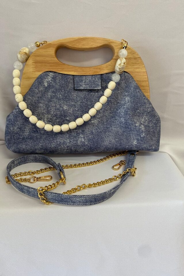 Τσαντάκι clutch τζιν