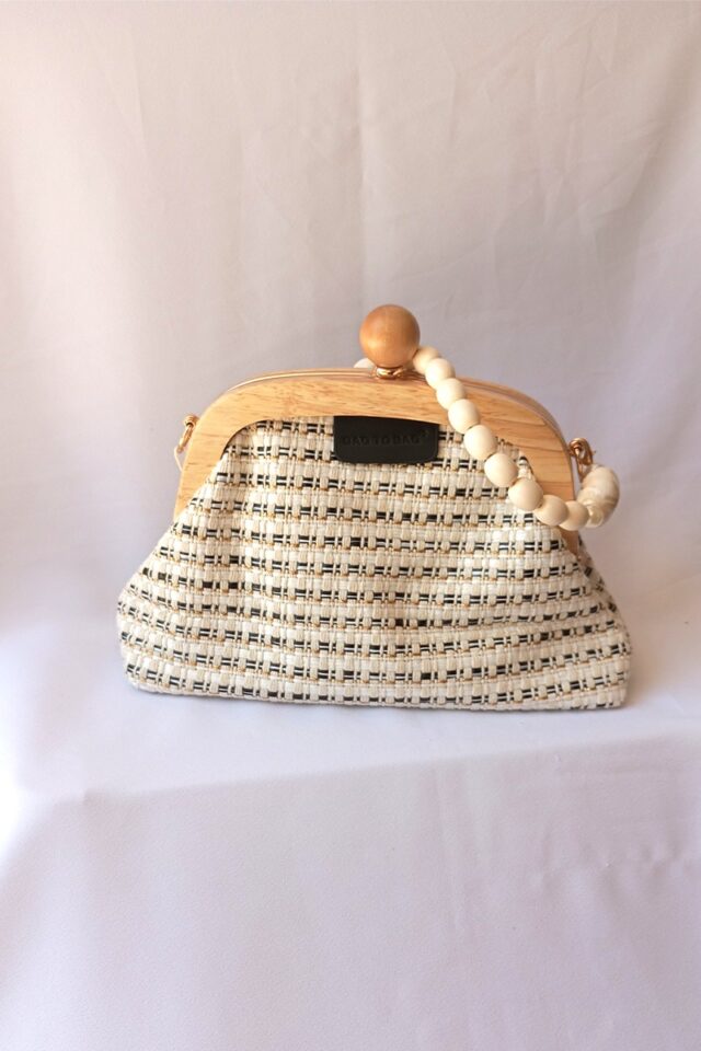 Clutch υφασμάτινο καρό