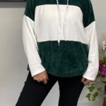 Γυναικεία μπλούζα με πράσινη ρίγα