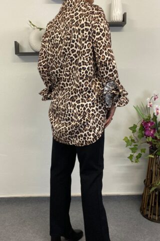 Γυναικείο πουκάμισο με leopard print - Image 4