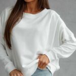 Λευκή γυναικεία μπλούζα με πιέτες