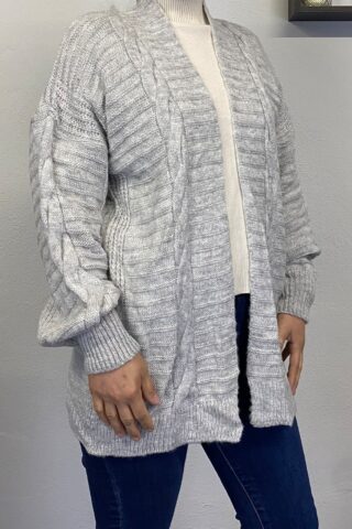 Γκρι γυναικεία ζακέτα