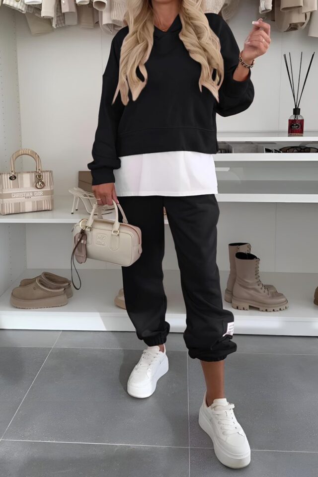 Μαύρο γυναικείο σετ φόρμας