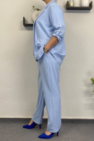 Γαλάζιο γυναικείο κοστούμι - Image 2