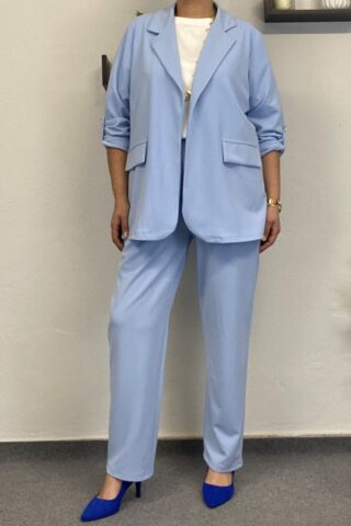 Γαλάζιο γυναικείο κοστούμι