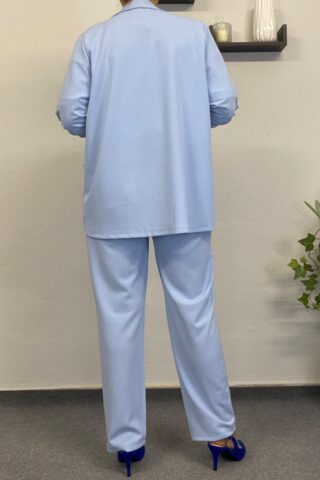 Γαλάζιο γυναικείο κοστούμι - Image 4