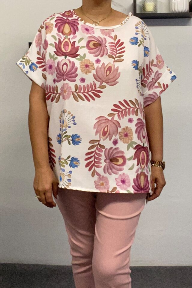 Φλοράλ γυναικεία μπλούζα-5094 Φλοράλ γυναικεία μπλούζα