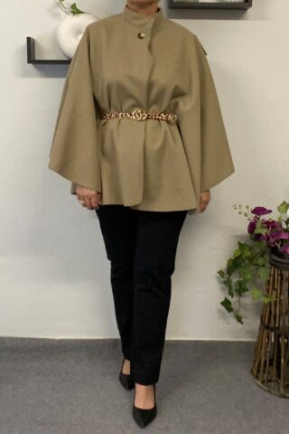 Γυναικεία κάπα με ζώνη. - Image 7