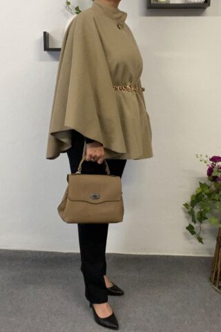 Γυναικεία κάπα με ζώνη. - Image 8