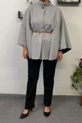 Γυναικεία κάπα με ζώνη. - Image 6