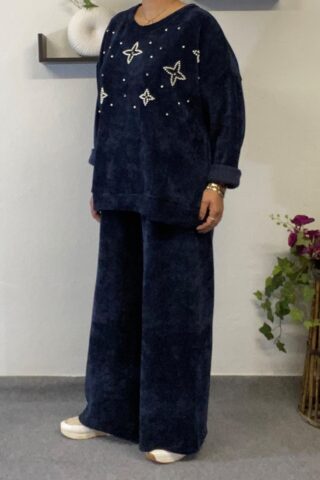 Γυναικείο κοτλέ σετ με πέρλες