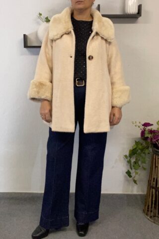 Γυναικεία παλτοζακέτα με γούνα