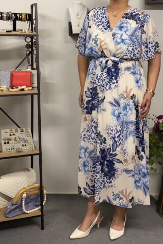 Γυναικείο φλοράλ φόρεμα με ζώνη - Image 10