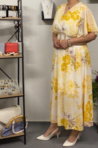 Γυναικείο φλοράλ φόρεμα με ζώνη - Image 5