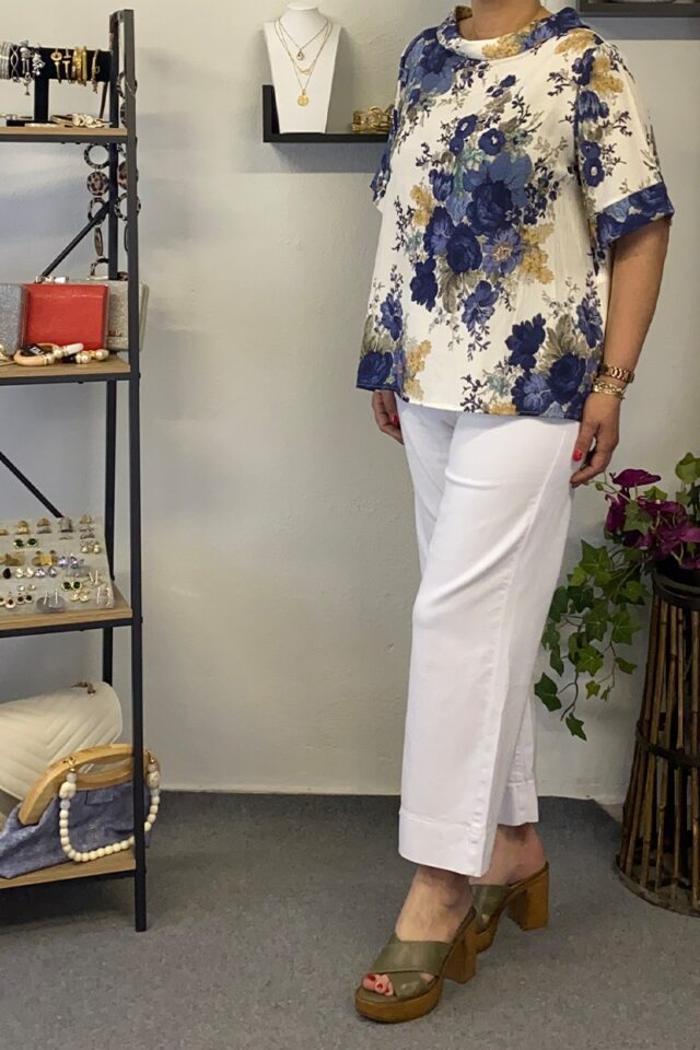 Κροπ γυναικείο τζιν ψηλόμεσο