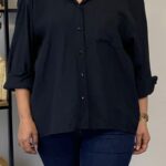 Μονόχρωμο γυναικείο πουκάμισο