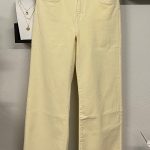 Κίτρινο γυναικείο τζιν wide leg